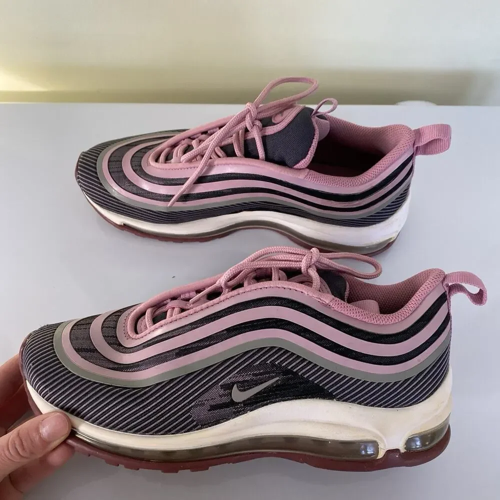 63 Nike Air Max 97 Ultra Pink Running Shoes 917998-601 Size 5.5Y‎